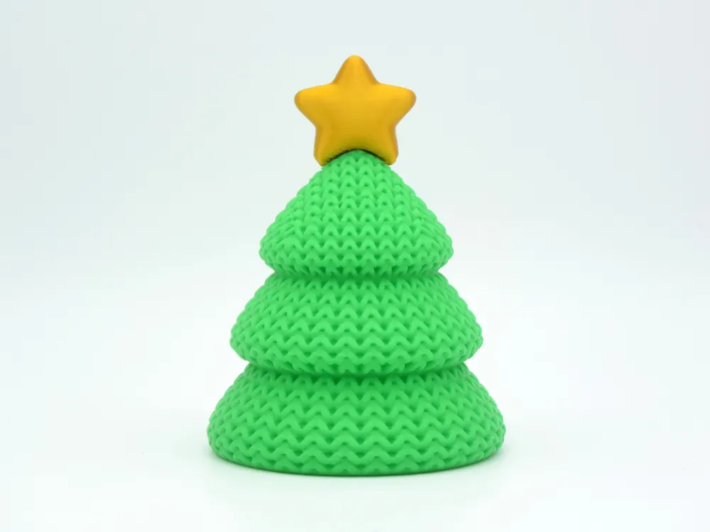 Árvore de Natal Textura Tricô Amigurumi - Koa 3D