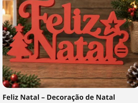 Letreiro Escultural Feliz Natal com Pinheiro e Estrela - Koa 3D