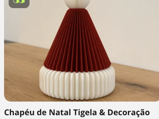 Tigela Bomboniere Gorro de Papai Noel Sanfonado - Koa 3D
